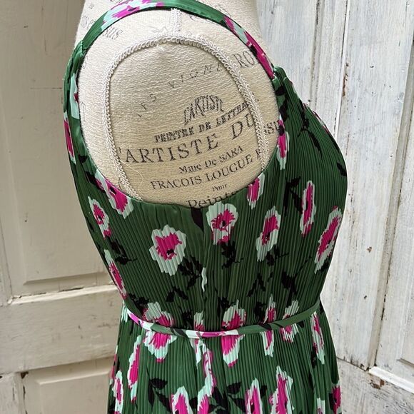ANTHROPOLOGIE Green Floral Dress   Size XS - Picture 4 of 7